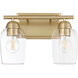 Wallinger 2 Light 13 inch Aged Brass Vanity Light Wall Light