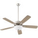 Ovation 52 inch Satin Nickel with Silver/Weathered Gray Blades Ceiling Fan
