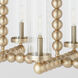 Lee Boulevard 6 Light 29.5 inch Aged Brass Linear Chandelier Ceiling Light