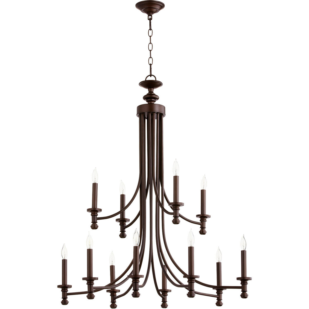 Rossington 12 Light 31.5 inch Oiled Bronze Chandelier Ceiling Light