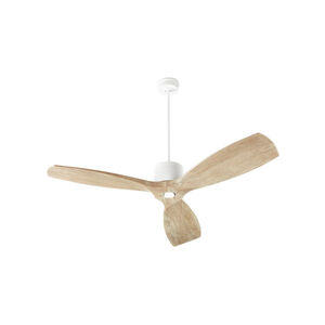 Lurus 64 inch Studio White with Weathered Gray Blades Ceiling Fan