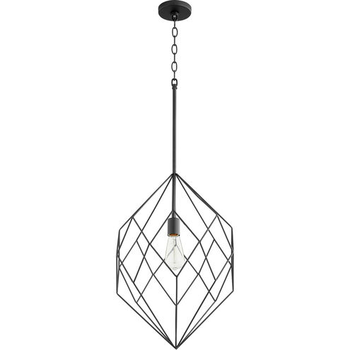 Fort Worth 1 Light 16 inch Noir Pendant Ceiling Light