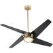 Axis 54 inch Aged Brass with Matte Black Blades Ceiling Fan