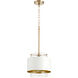 Fort Worth 1 Light 10.5 inch Studio White and Aged Brass Mini Pendant Ceiling Light in Aged Brass / Studio White