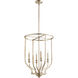 Richmond 4 Light 18 inch Aged Silver Leaf Foyer Pendant Ceiling Light