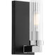 Kilbey 1 Light 5 inch Matte Black and Chrome Vanity Light Wall Light