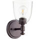 Rossington 1 Light 5 inch Oiled Bronze Wall Sconce Wall Light in Clear Seeded