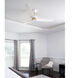 Brisa 60 inch Studio White and Aged Brass with Studio White/Matte Black Blades Patio Fan