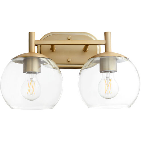 Lyon 2 Light 15 inch Aged Brass Vanity Light Wall Light