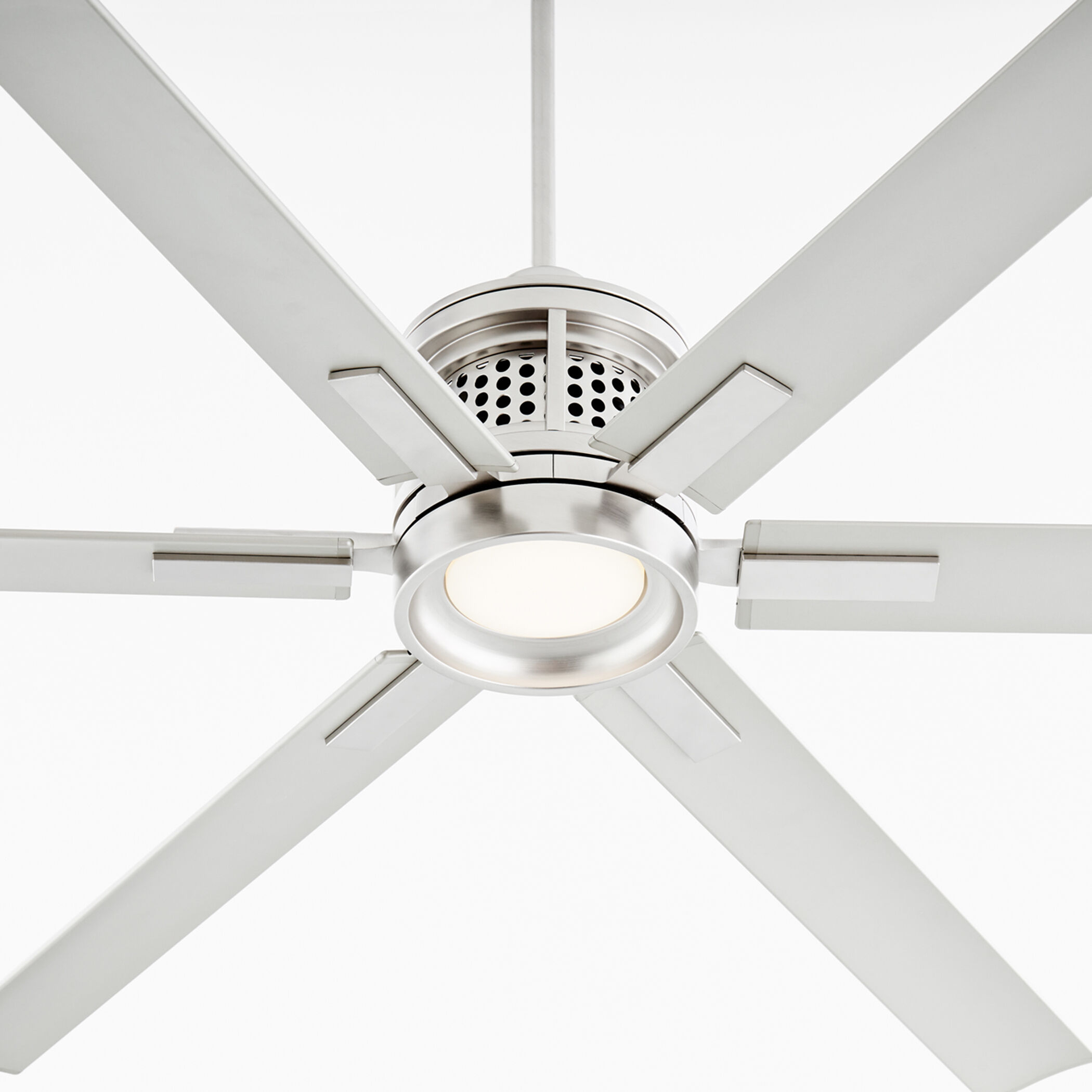 Zeus 80 inch Satin Nickel Patio Fan