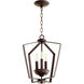 Fort Worth 3 Light 13 inch Oiled Bronze Mini Chandelier Ceiling Light, Quorum Home