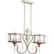 La Maison 6 Light 35 inch Manchester Grey with Rust Accents Island Light Ceiling Light