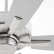 Ovation 60 inch Satin Nickel with Silver/Weathered Gray Blades Ceiling Fan
