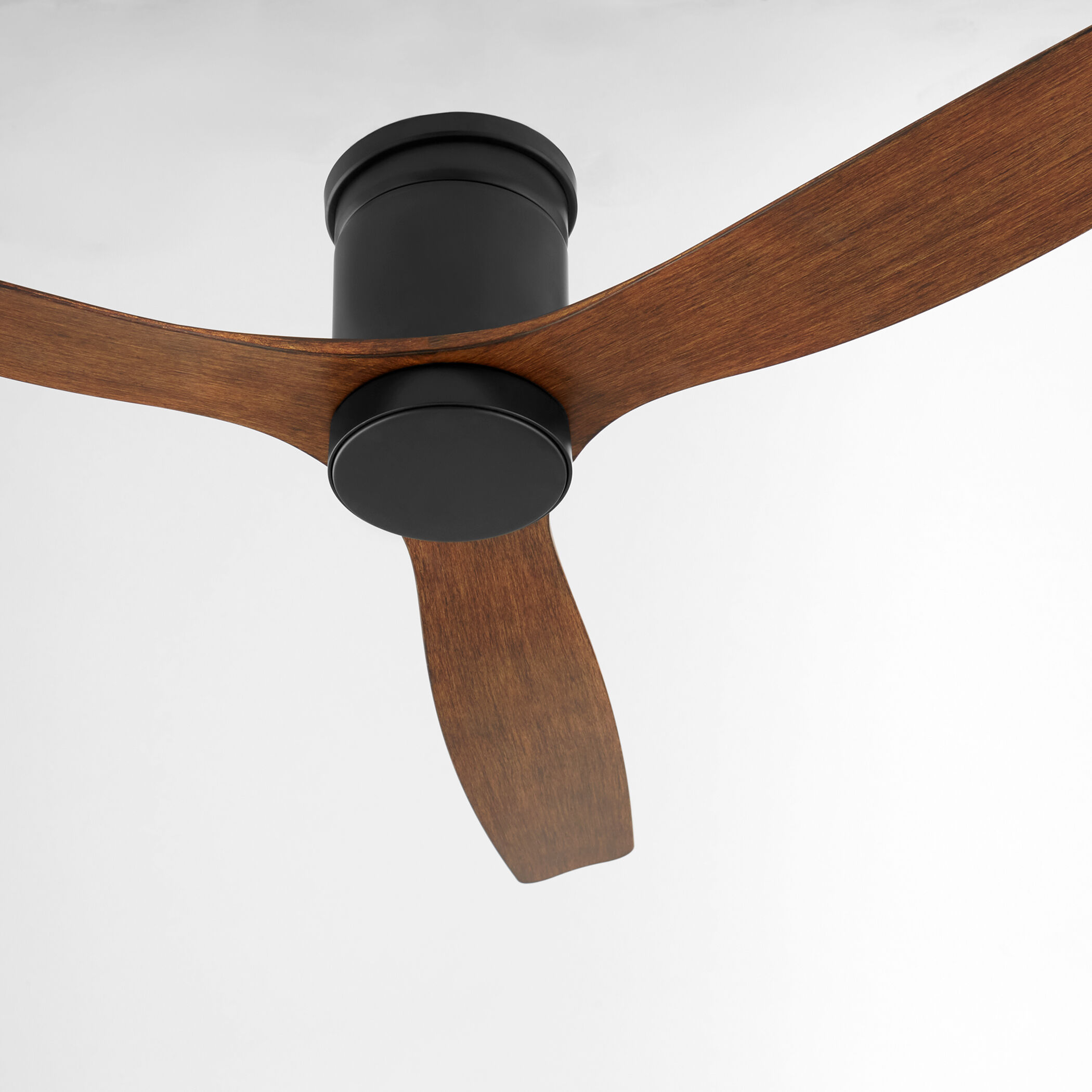 Dayton 52 inch Matte Black with Walnut Blades Patio Fan