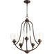 Barkley 5 Light 24 inch Oiled Bronze Chandelier Ceiling Light in Clear Seeded
