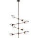 Menlo 8 Light 37 inch Aged Brass and Oiled Bronze Chandelier Ceiling Light