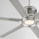 Zeus 65 inch Satin Nickel with Silver Blades Patio Fan