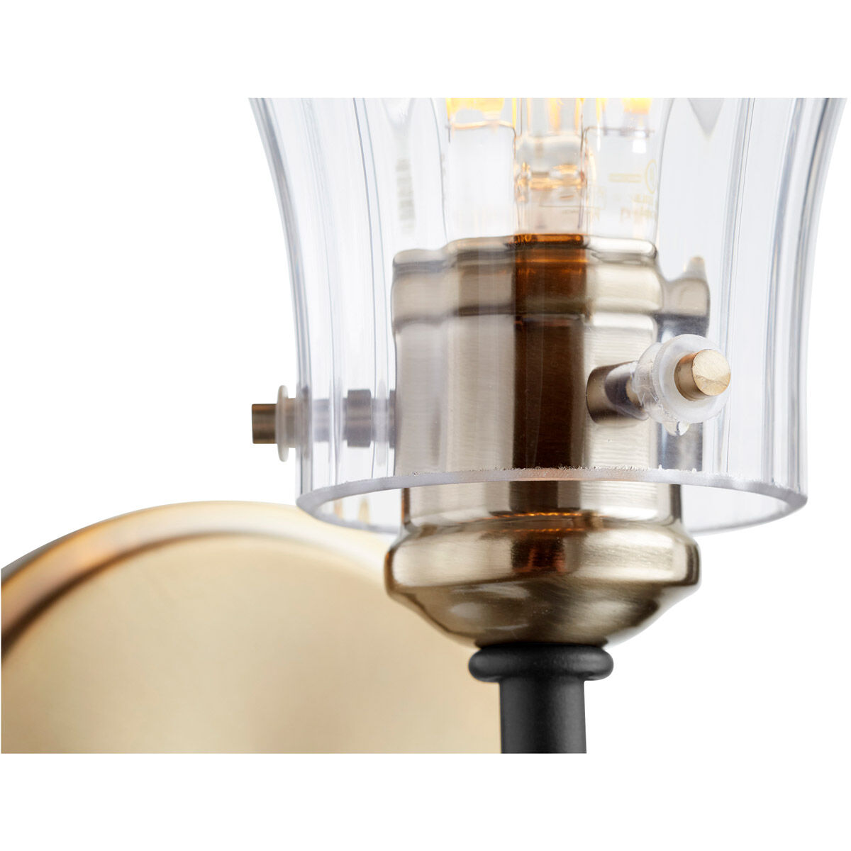 Fort Worth 1 Light 5 inch Noir with Aged Brass Wall Mount Wall Light