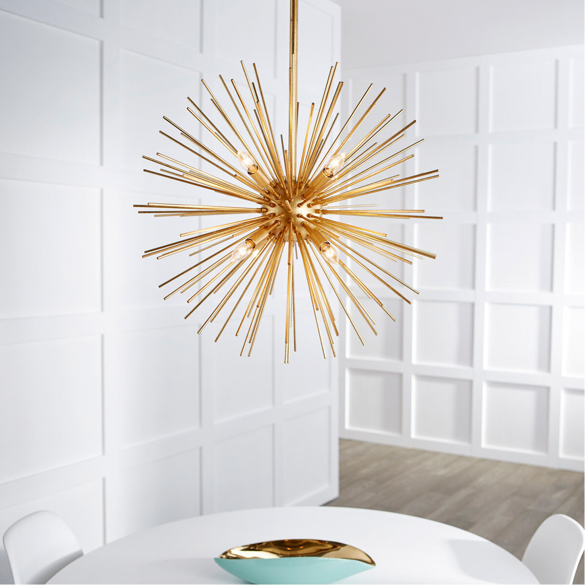 Electra 8 Light 23 inch Gold Leaf Pendant Ceiling Light