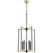 Silva 5 Light 16 inch Noir with Weathered Oak Entry Ceiling Light