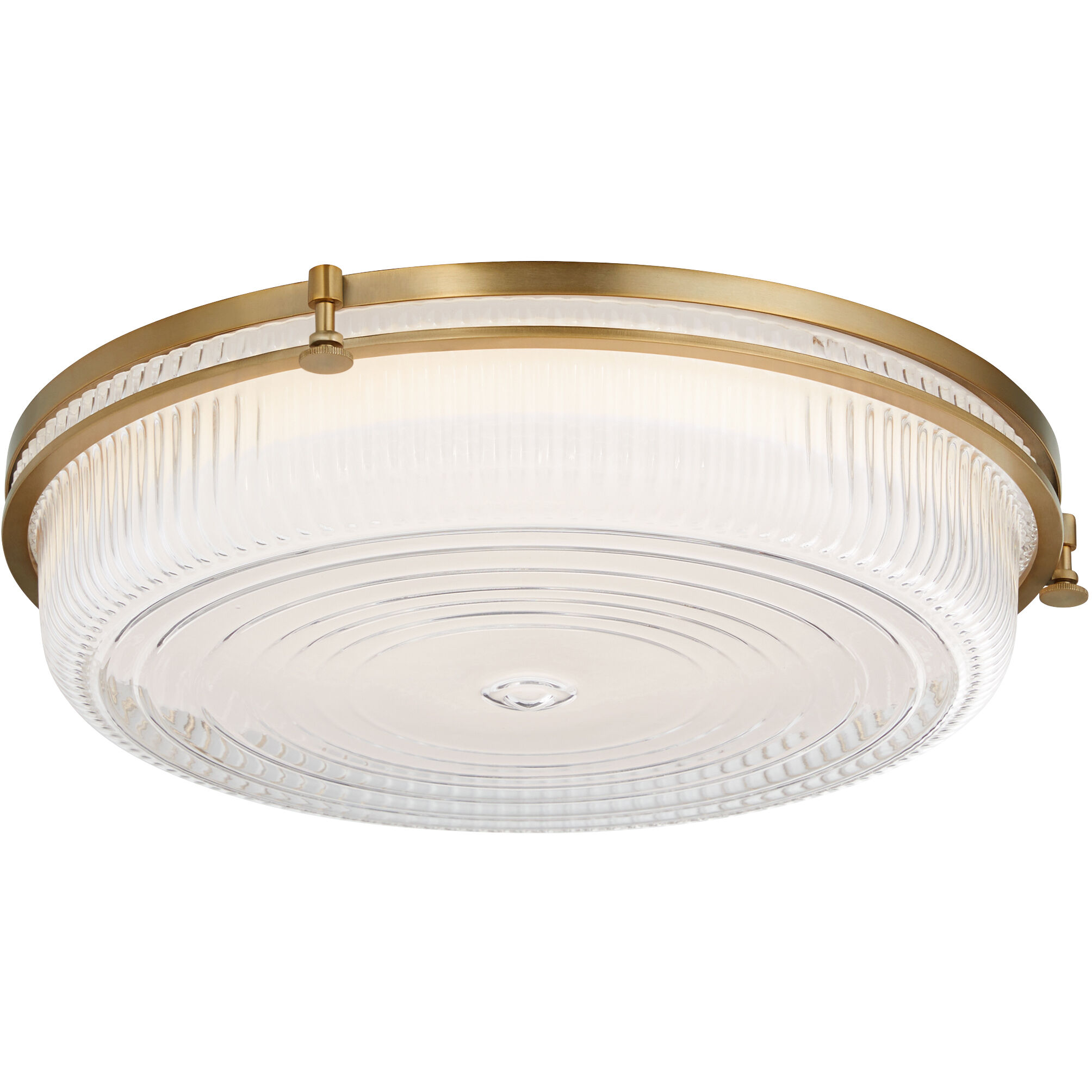 Emory 1 Light 18 inch Brushed Brass Flush Mount Ceiling Light