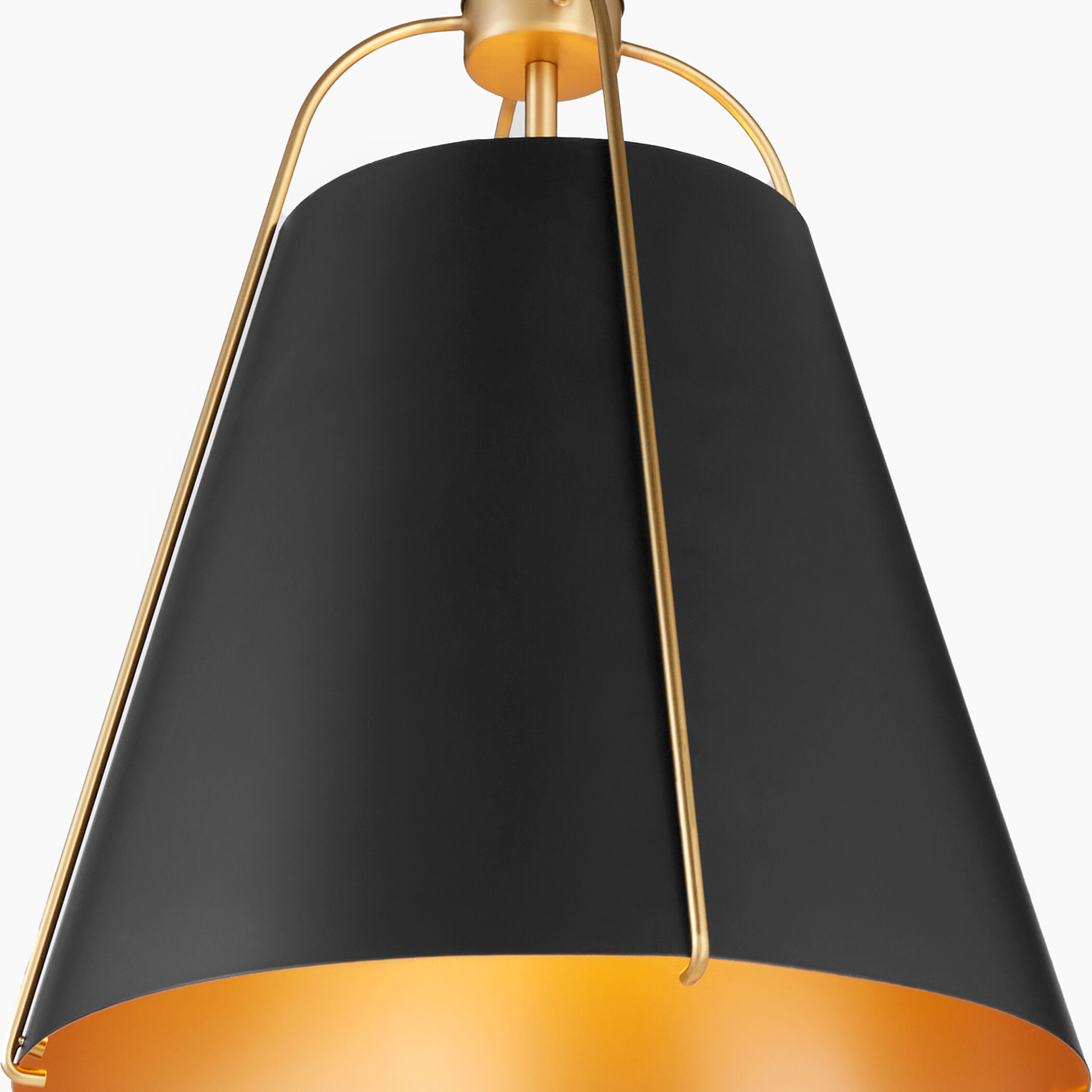 Jamie 1 Light 15 inch Matte Black and Aged Brass Pendant Ceiling Light