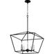 Gabriel 5 Light 21 inch Noir Nook Ceiling Light, Quorum Home