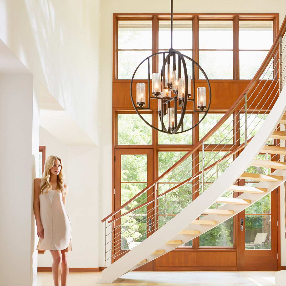 Julian 10 Light 32 inch Oiled Bronze Chandelier Ceiling Light