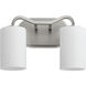Rutherford 2 Light 13.25 inch Satin Nickel Vanity Light Wall Light