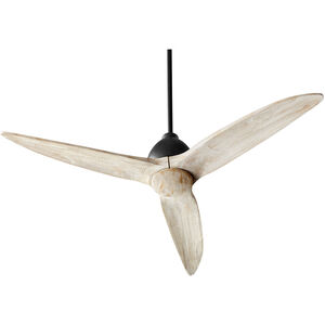 Larkin 54 inch Noir with Weathered Oak Blades Ceiling Fan 