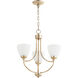 Enclave 3 Light 19 inch Aged Silver Leaf Chandelier Ceiling Light
