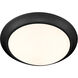 LED Disk 1 Light 9.5 inch Matte Black Indoor/Outdoor Flush Mount