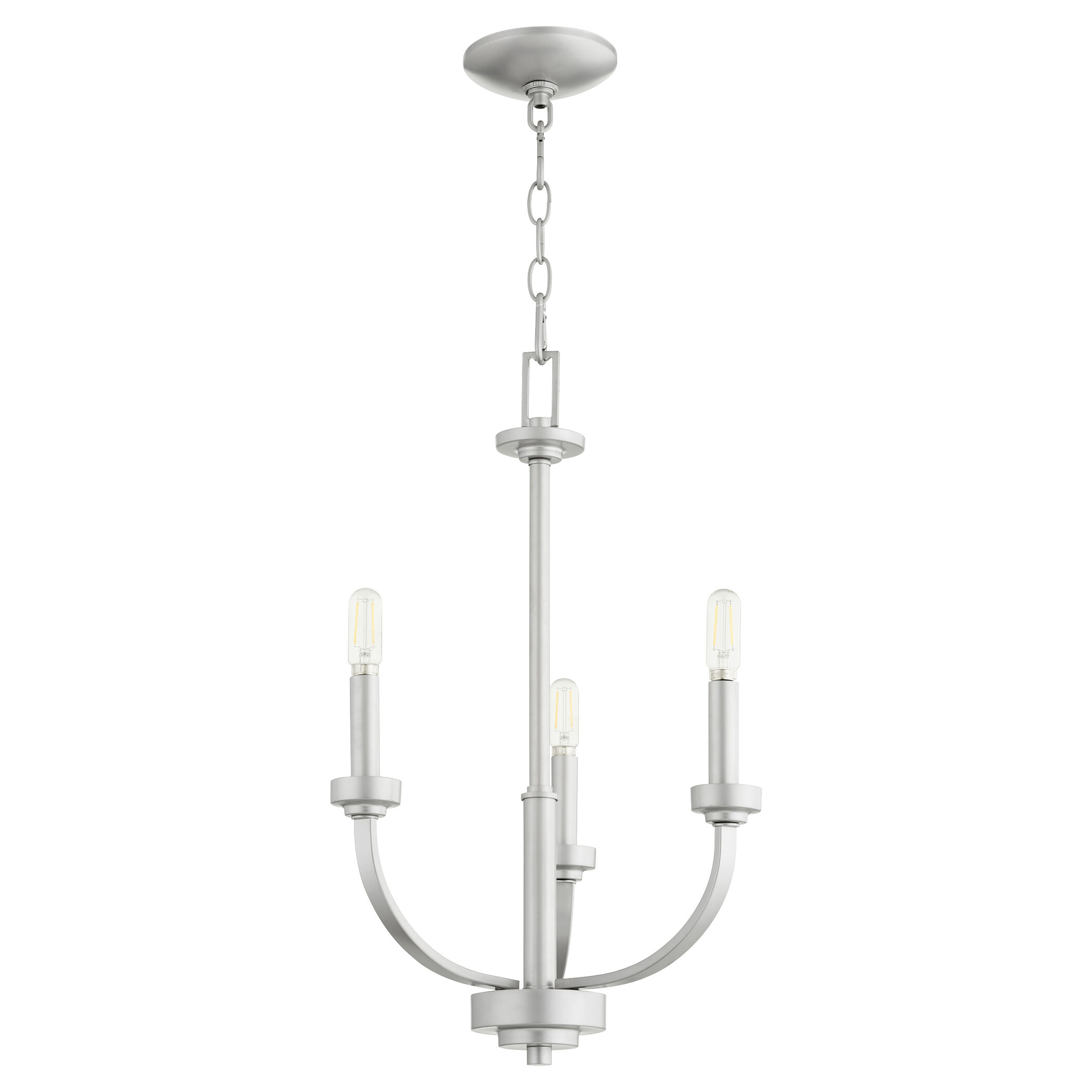 Reyes 3 Light 19 inch Classic Nickel Chandelier Ceiling Light