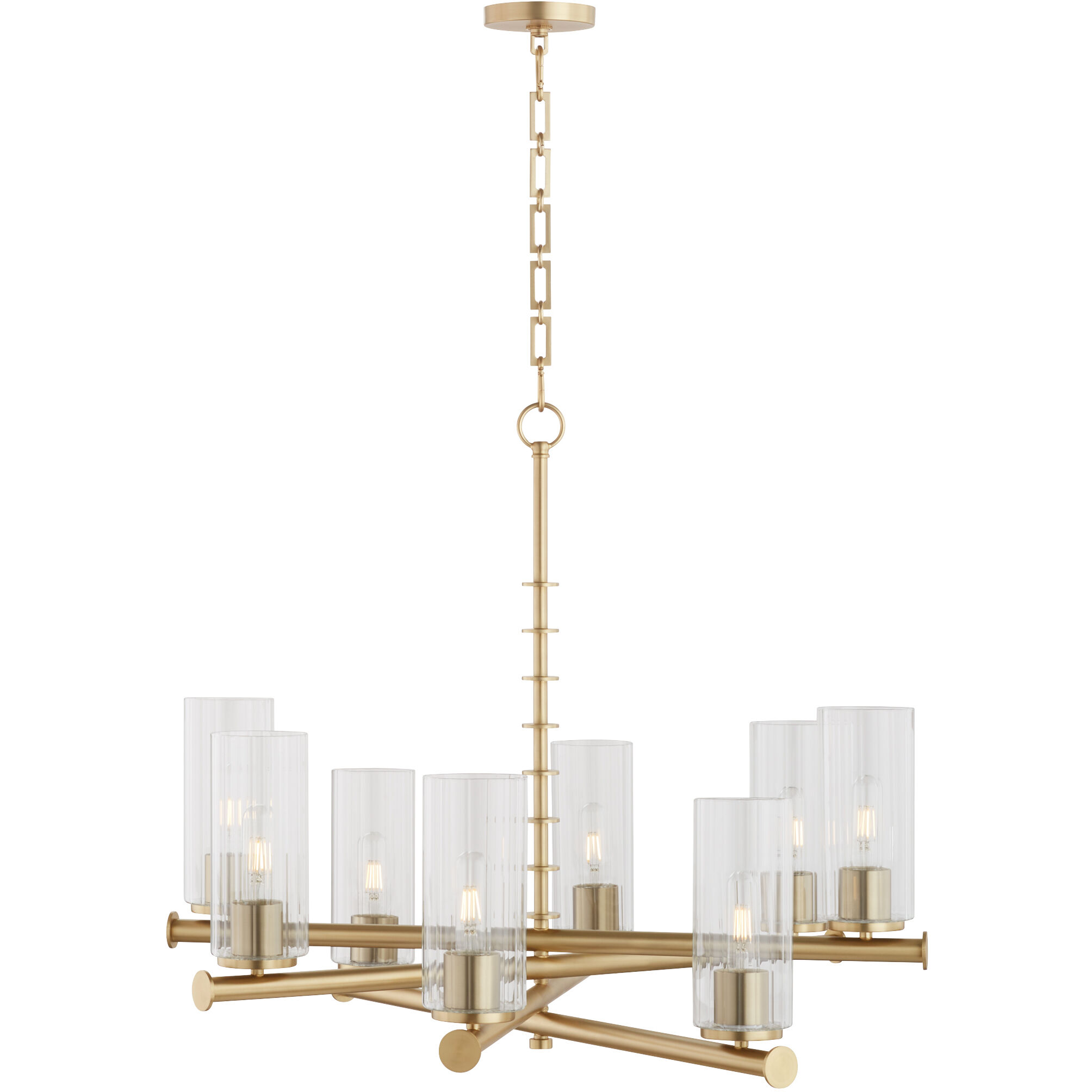 Mercier 8 Light 32 inch Aged Brass Chandelier Ceiling Light
