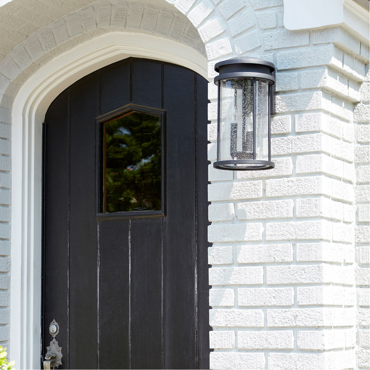 Hadley 3 Light 14.5 inch Noir Outdoor Wall Lantern