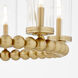 Lee Boulevard 6 Light 28 inch Aged Brass Chandelier Ceiling Light