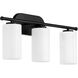 Belinder 3 Light 24 inch Matte Black Vanity Light Wall Light