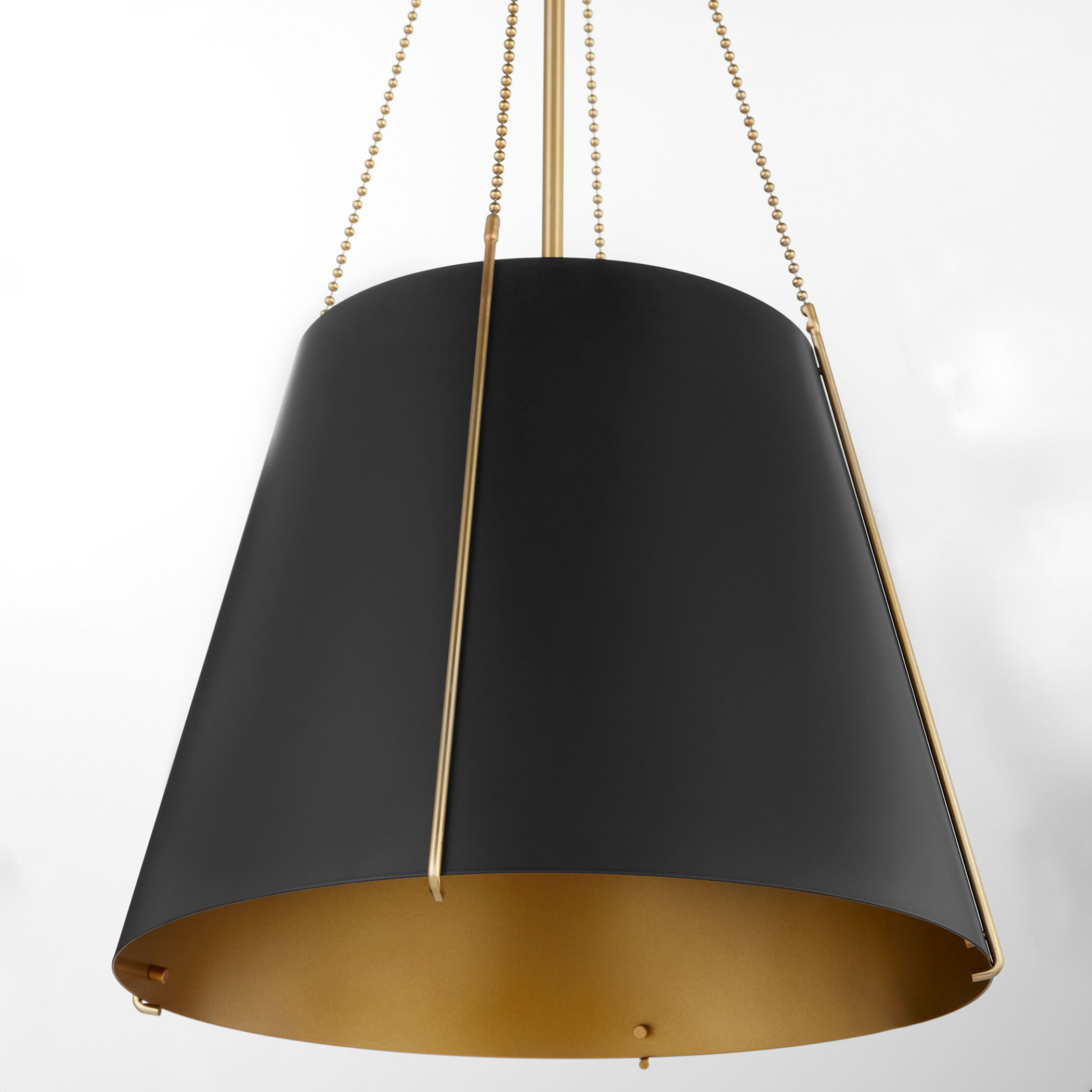 Quorum 862-3-5980 Denise 3 Light 18 inch Matte Black and Aged