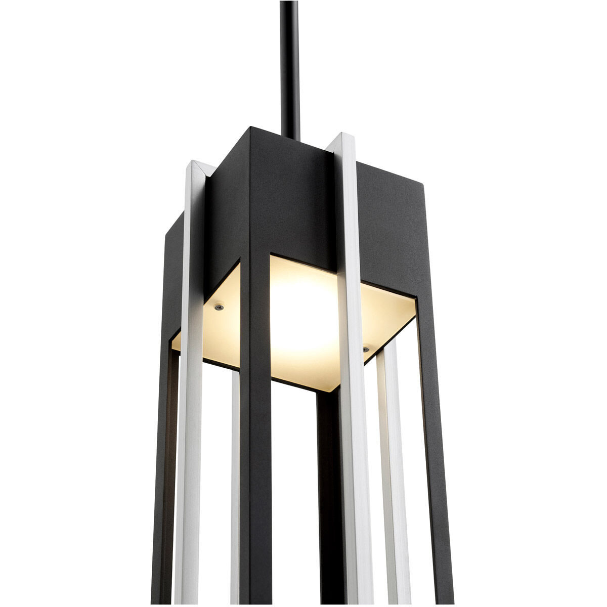 Al Fresco 1 Light 7 inch Noir and Brushed Aluminum Outdoor Pendant