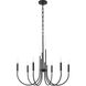 Summit 6 Light 28 inch Textured Black Chandelier Ceiling Light