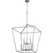 Gabriel 9 Light 24 inch Classic Nickel Foyer Pendant Ceiling Light, Quorum Home