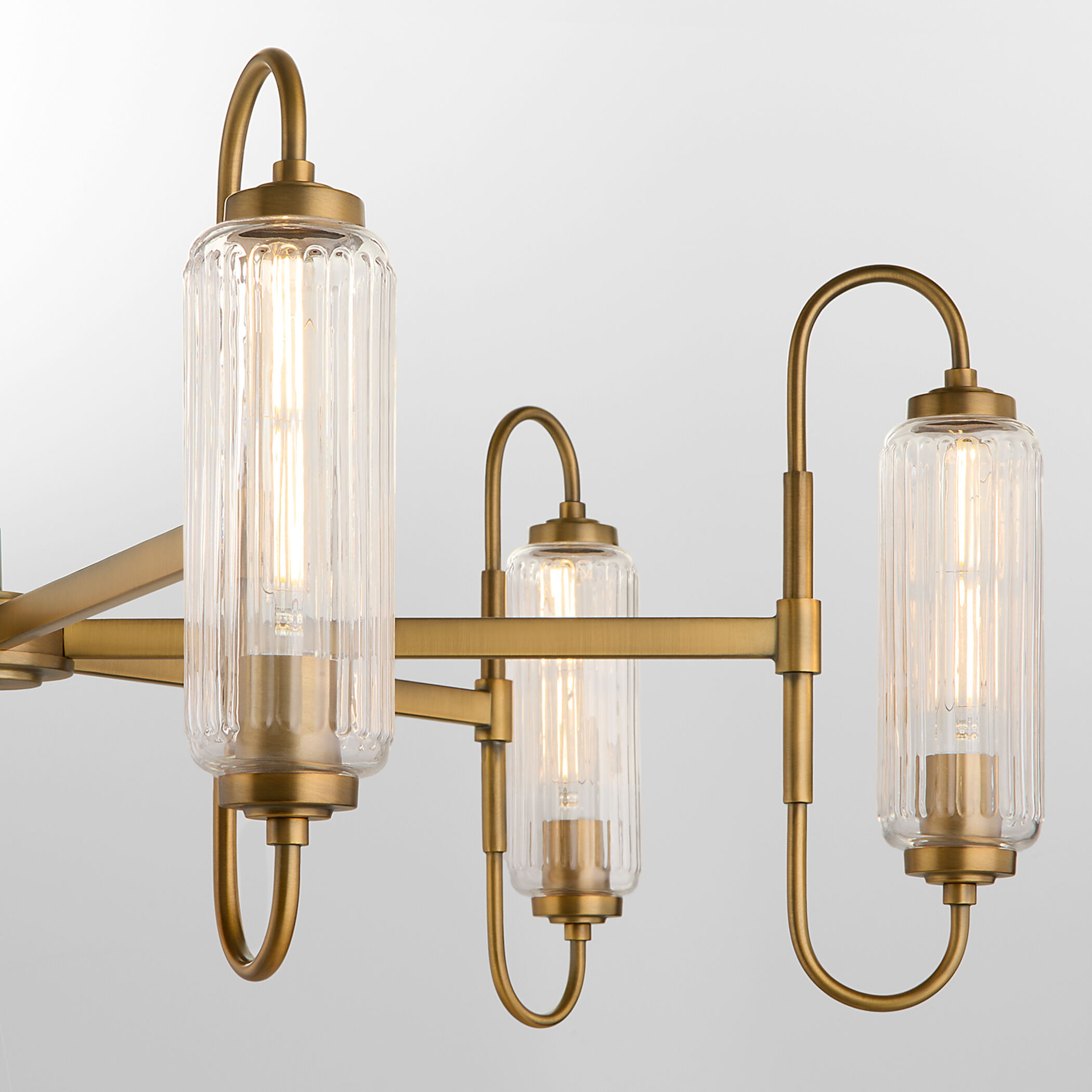 Whitmire 6 Light 40 inch Brushed Brass Chandelier Ceiling Light