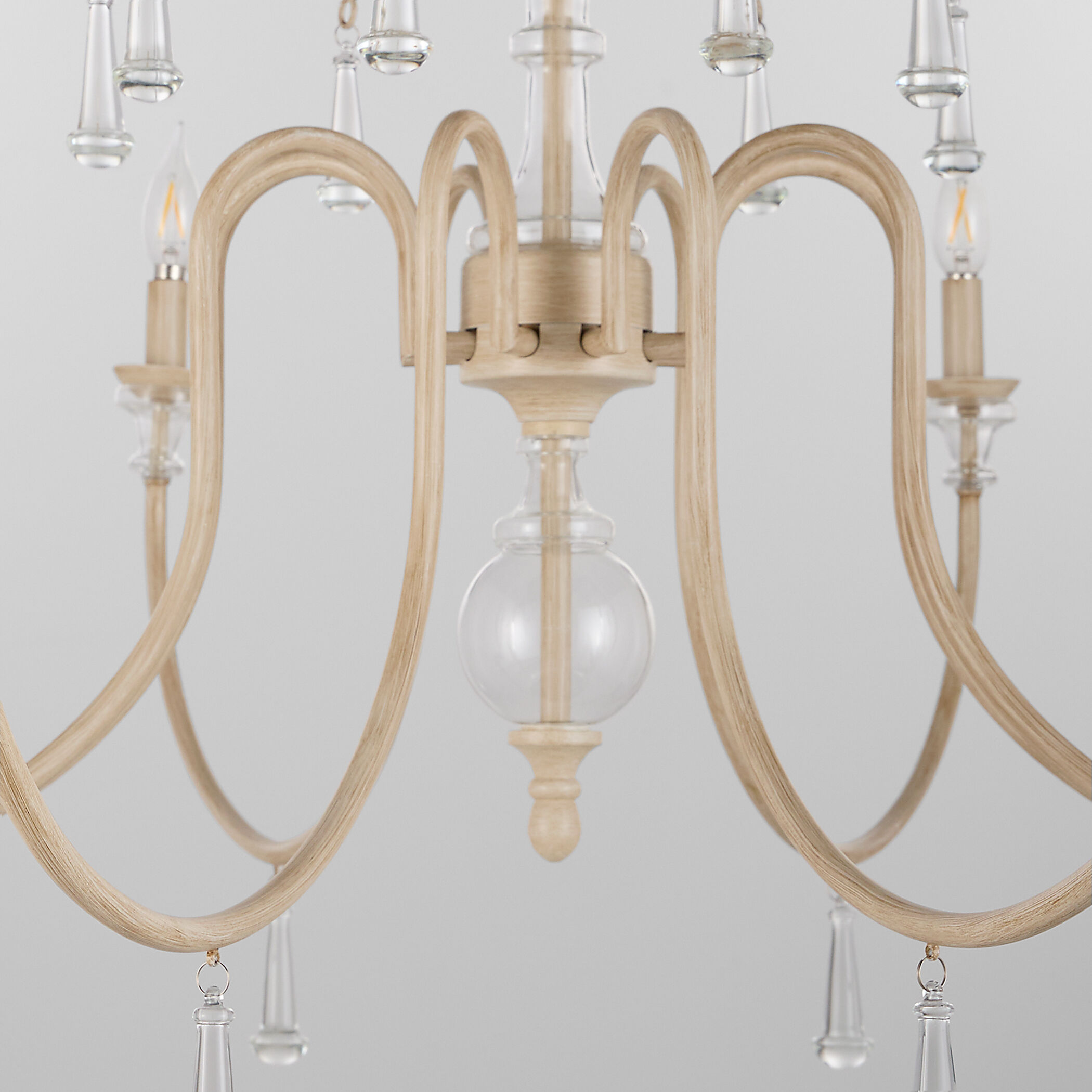 Clasica 8 Light 48 inch Washed Oak Chandelier Ceiling Light