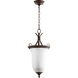 Flora 2 Light 10.5 inch Vintage Copper Entry Pendant Ceiling Light