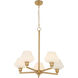 Cassini 5 Light 27.75 inch Aged Brass Chandelier Ceiling Light in Matte Black