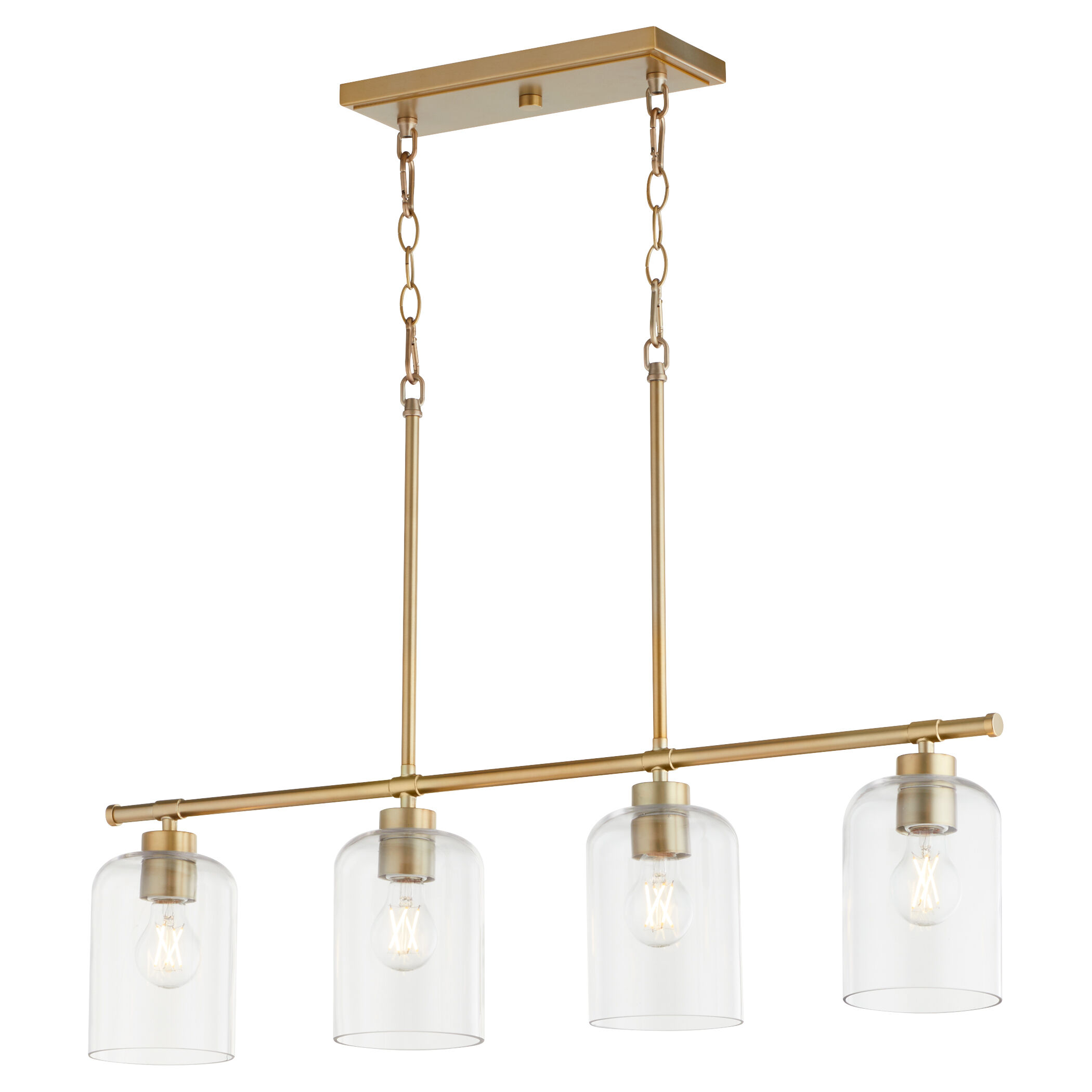 Linear brass light top