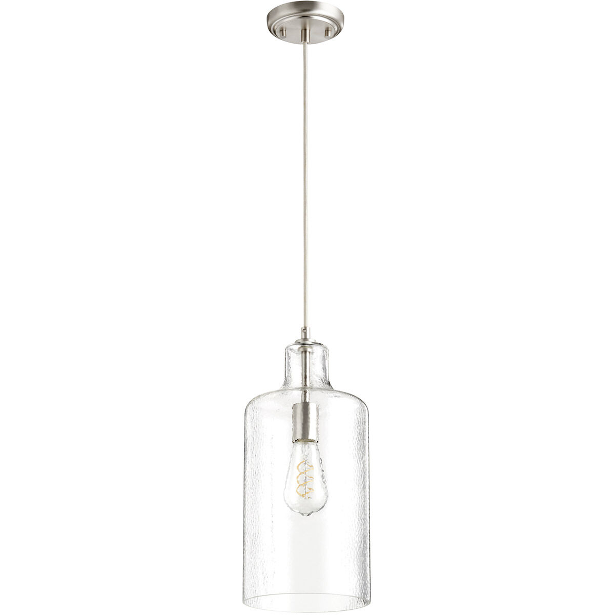 Fort Worth 1 Light 7 inch Satin Nickel Mini Pendant Ceiling Light
