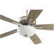 Ovation 52 inch Satin Nickel with Silver/Weathered Gray Blades Ceiling Fan