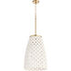Varro Aged Brass Pendant Ceiling Light