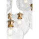 Numen 7 Light 21 inch Aged Brass Pendant Ceiling Light